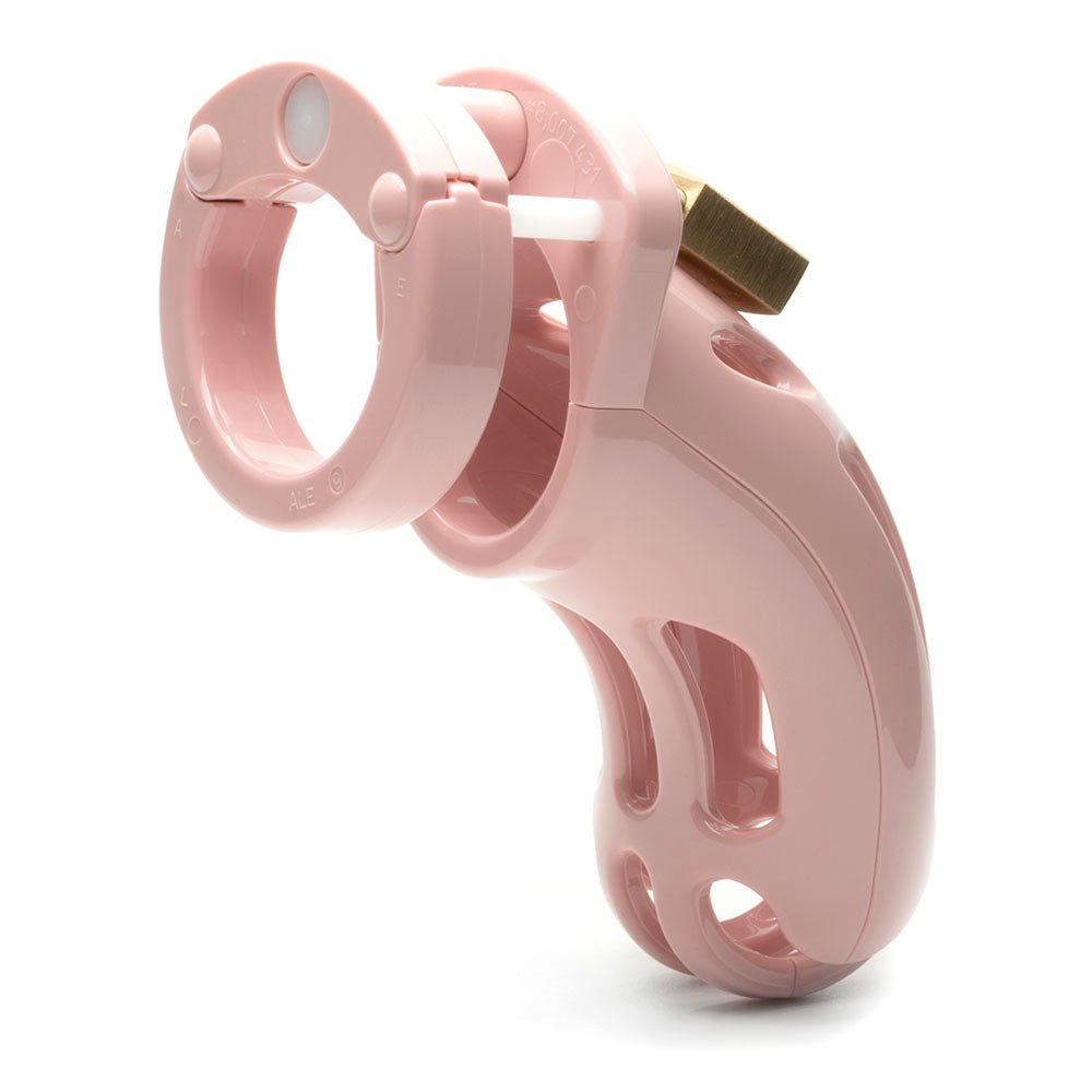 The Curve Chastity Cock Cage Kit - Pink 3.75 Inch - BONDAGE - TOYS