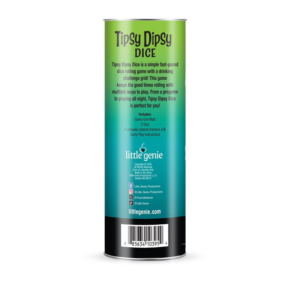 Tipsy Dipsy Dice - Drinking Game for Parties - Naughty by Nature Adult Store