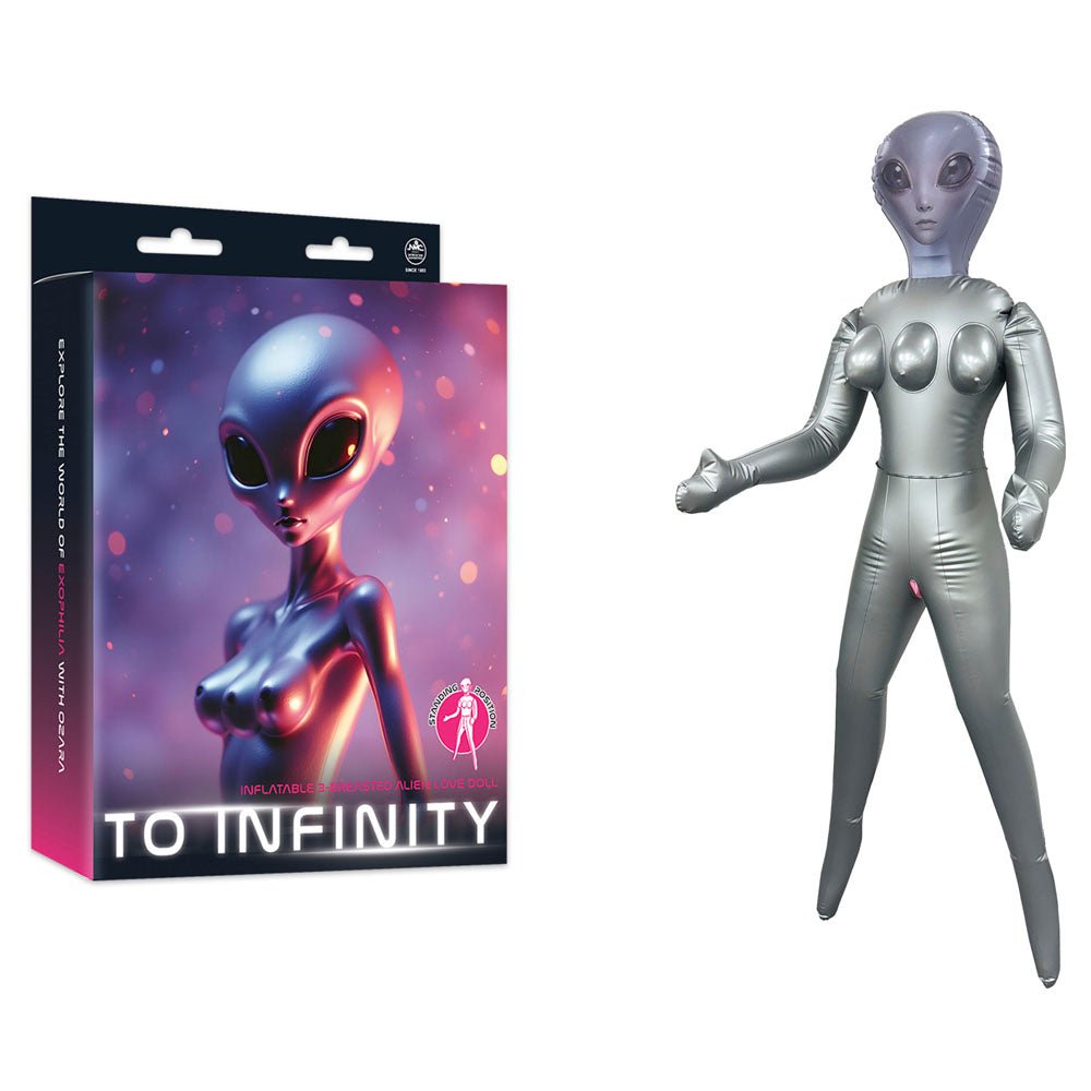 To Infinity - Silver Inflatable Alien Love Doll - DOLLS