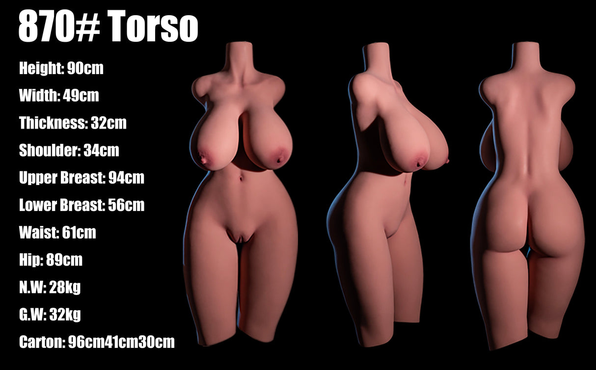 TPE Torso Sex Toy 870 Black | 🔹CLM(Climax Doll) Classic🔹 - Naughty by Nature Adult Store