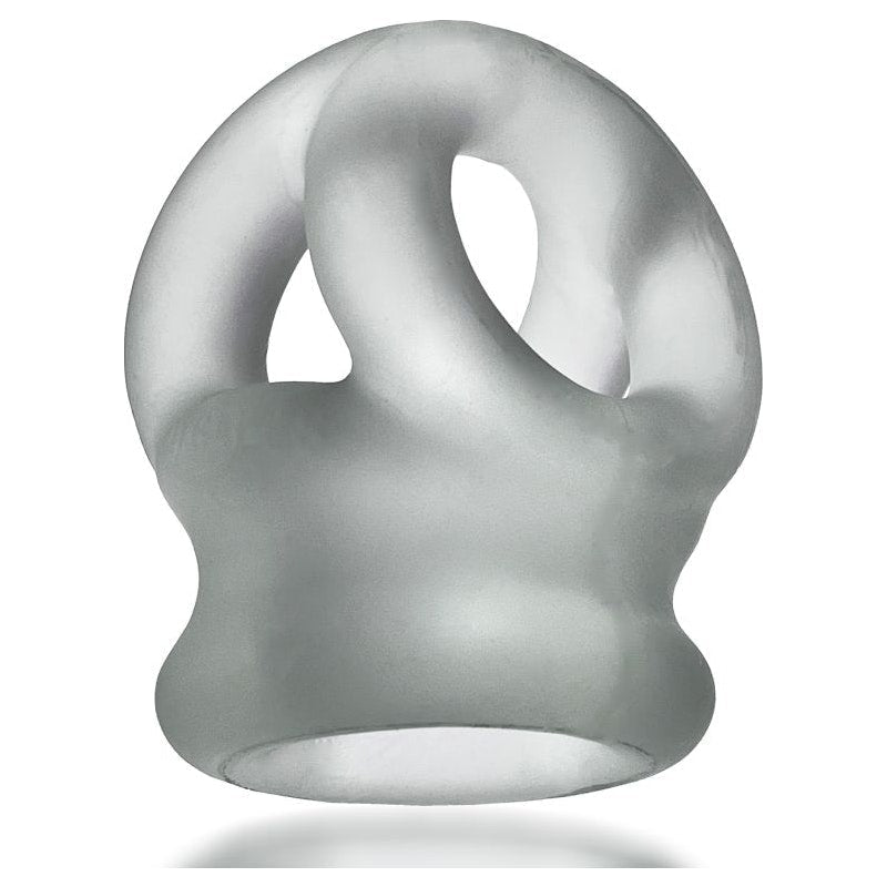 Tri Squeeze Cocksling Ballstretcher Clear Ice - Adult Toys