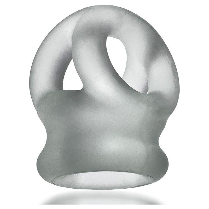 Tri Squeeze Cocksling Ballstretcher Clear Ice - Adult Toys