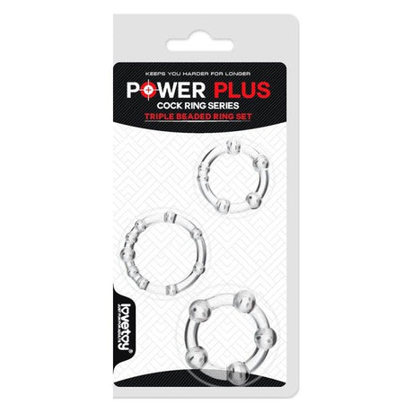 Triple Beaded Donut Ring Set - Adult Toys