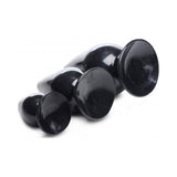 Triple Cones 3 Pc Anal Plug Set Black - Adult Toys