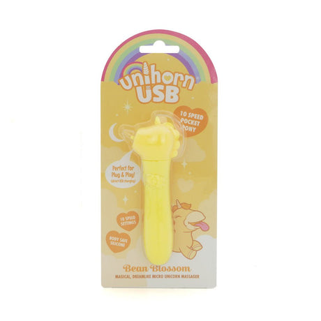 Unihorn - USB Bullet - Bean Blossom - Yellow Vibrating Bullet - BULLETS & EGGS - Naughty by Nature Adult Store