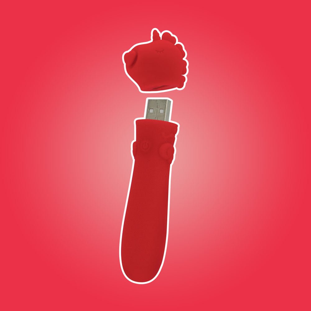 Unihorn - USB Bullet - Cupid's Beau - Red Vibrating Bullet - BULLETS & EGGS