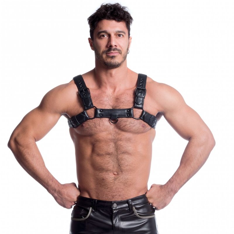 Vegan Bulldog Harness Black - Lingerie