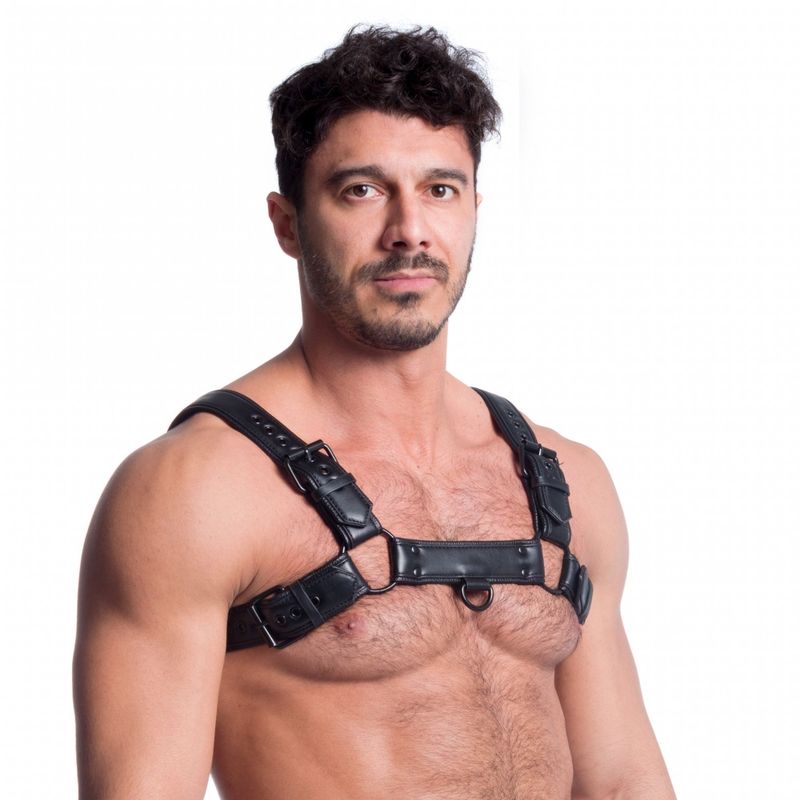 Vegan Bulldog Harness Black - Lingerie