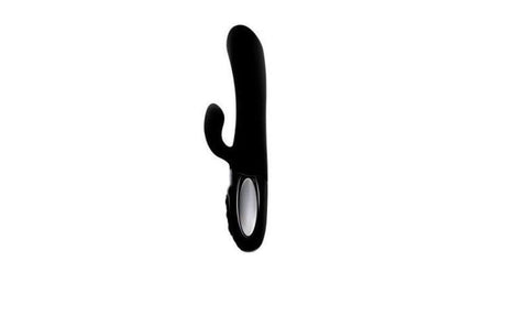 Viben Hypnotic Thrusting Rabbit Vibe w Swinging Clit Stim Black - Adult Toys