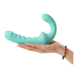 VibraTwin Rechargeable Come Hither Strapless Strap On with Remote - Adult Toys