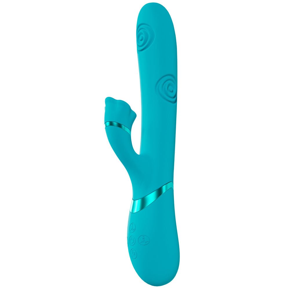 VIVE Fiore - Blue Rechargeable Tapping Rabbit Vibrator - Naughty by Nature Adult Store