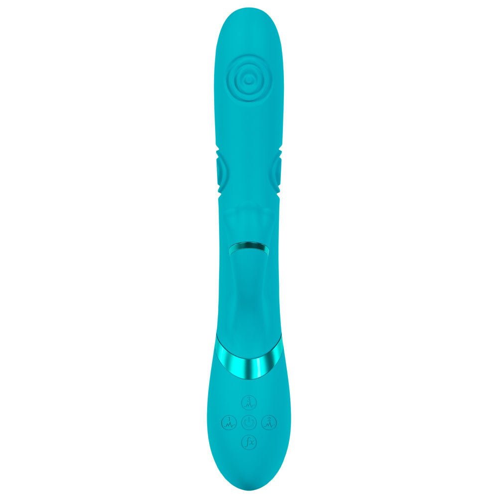 VIVE Fiore - Blue Rechargeable Tapping Rabbit Vibrator - Naughty by Nature Adult Store
