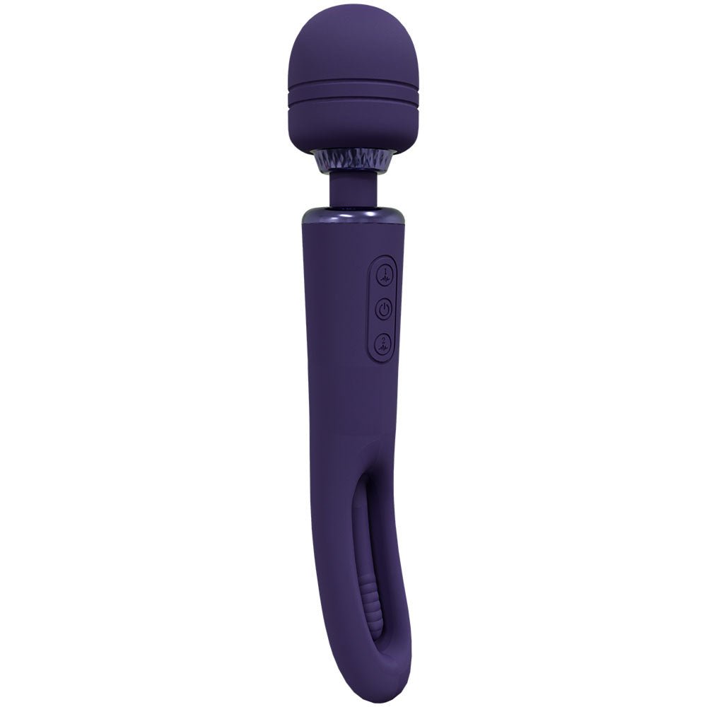 VIVE Kiku - Purple Dual End Massage Wand with Flapping Tip - VIBRATORS