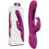 VIVE Mika - Pink - Rabbit Vibrator with Flapping Shaft - VIBRATORS