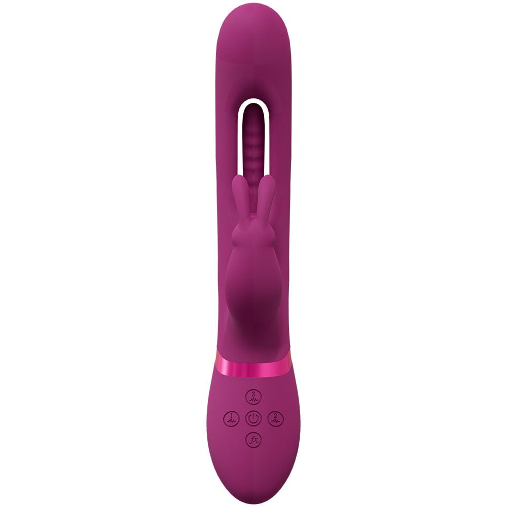 VIVE Mika - Pink - Rabbit Vibrator with Flapping Shaft - VIBRATORS