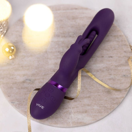 VIVE Mika - USB Rechargeable Rabbit Vibrator with Flapping Shaft - VIBRATORS