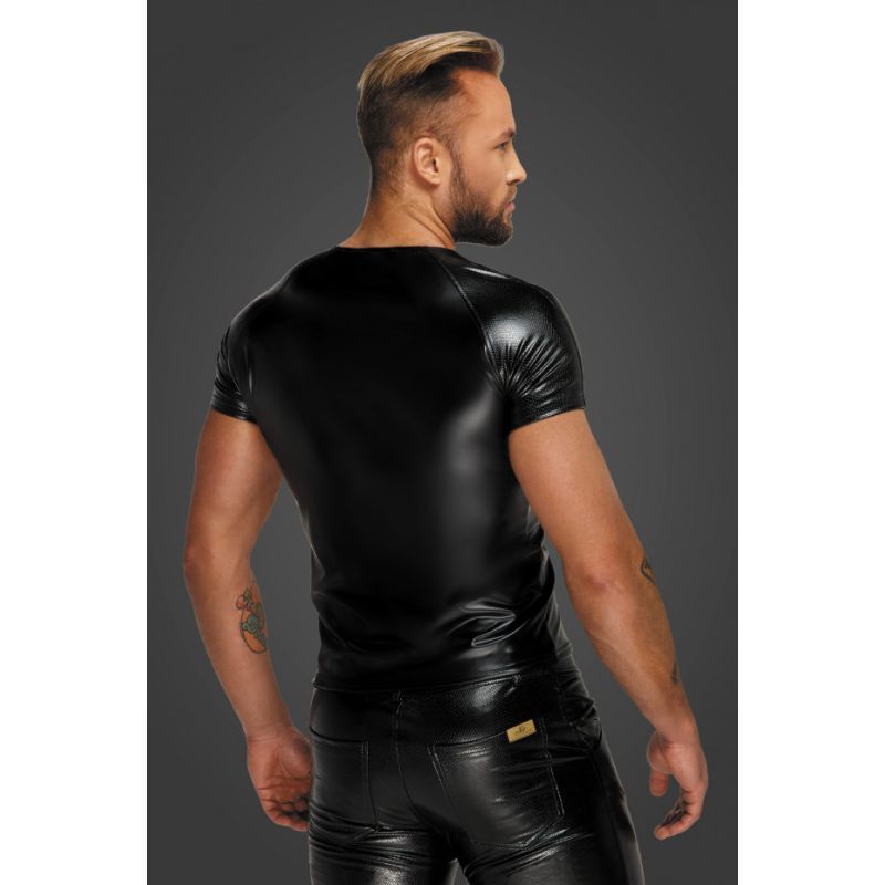 Wetlook T-Shirt with Snake Wetlook Sleeves - Lingerie