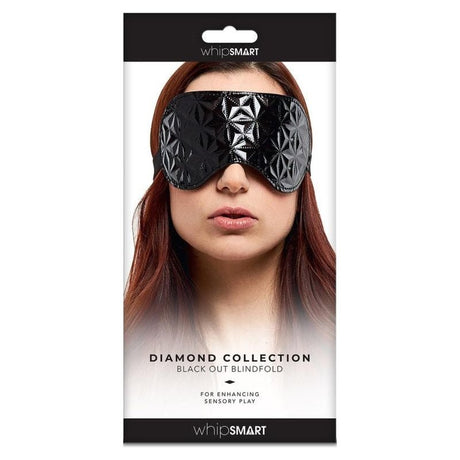 Whip Smart Diamond Blindfold Black - Adult Toys