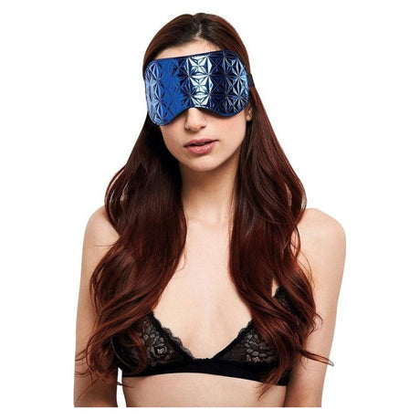 Whip Smart Diamond Blindfold Blue - Adult Toys