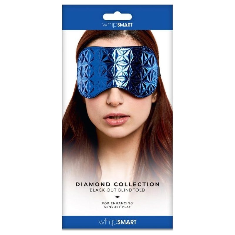 Whip Smart Diamond Blindfold Blue - Adult Toys