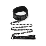 Whip Smart Diamond Collar and Leash Black - Adult Toys
