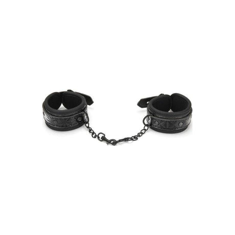 Whip Smart Diamond Handcuff Black - Adult Toys