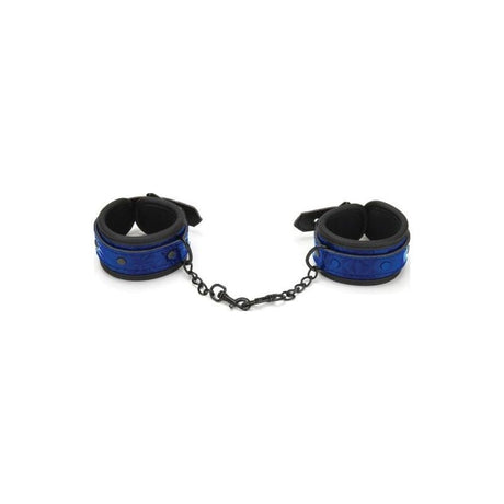 Whip Smart Diamond Handcuff Blue - Adult Toys