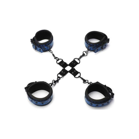 Whip Smart Diamond Hogtie Restraint Blue - Adult Toys