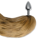 WhipSmart Furry Tales 14 Inch Brown Fox Tail - Metal 6.3 cm Butt Plug with Brown Fox Tail - Anal Toys