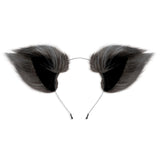 WhipSmart Furry Tales Foxtail Furry Play Set - Grey Foxtail Butt Plug & Furry Ears Set - Anal Toys