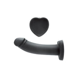 WhipSmart Heartbreaker 7'' Heart Base Dildo - Black 17.8 cm Dong with Heart Shaped Base - DONGS