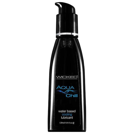 Wicked Aqua Chill - Cooling Water Based Lubricant - 120 ml (4 oz) Bottle - LOTIONS & LUBES