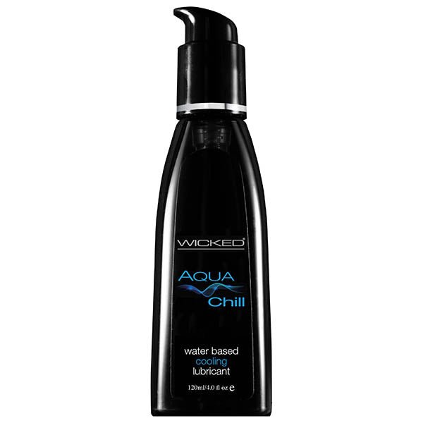 Wicked Aqua Chill - Cooling Water Based Lubricant - 120 ml (4 oz) Bottle - LOTIONS & LUBES