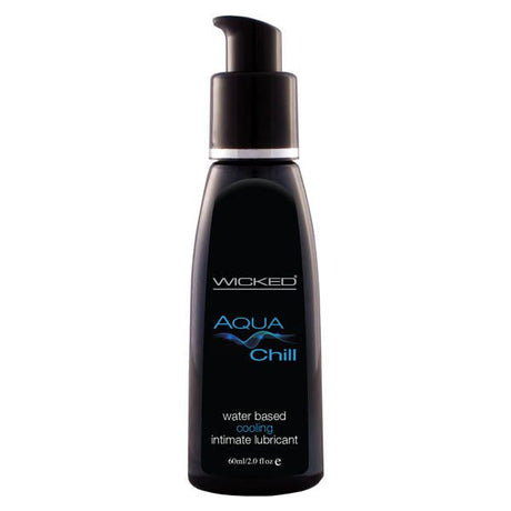 Wicked Aqua Chill - Cooling Water Based Lubricant - 60 ml (2 oz) Bottle - LOTIONS & LUBES