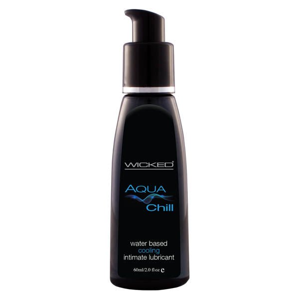 Wicked Aqua Chill - Cooling Water Based Lubricant - 60 ml (2 oz) Bottle - LOTIONS & LUBES