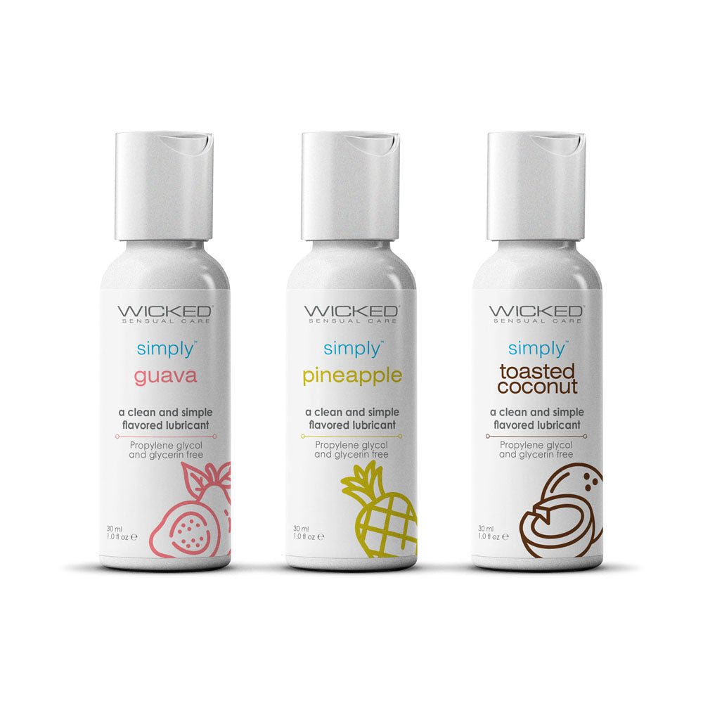 Wicked Simply Tropical Trio - Flavoured Water Based Lubricants - Set of 3 - LOTIONS & LUBES