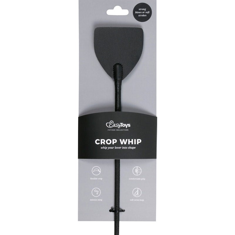 Wide Crop Whip Black - Adult Toys
