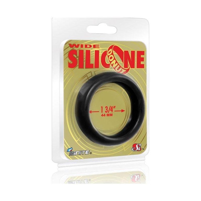 Wide Donut Black Cock Ring 44mm - Adult Toys