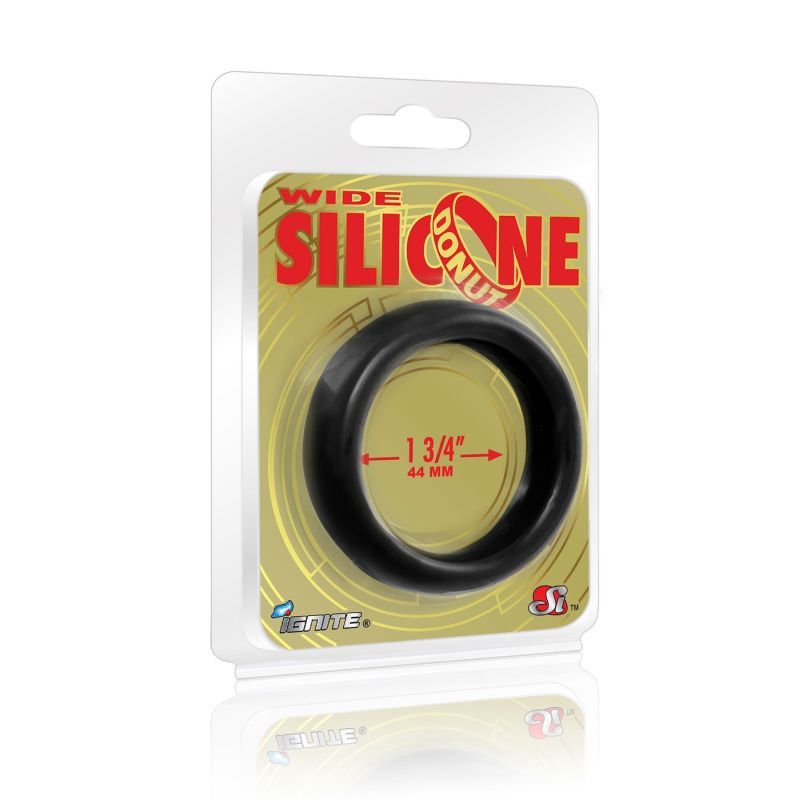 Wide Donut Black Cock Ring 44mm - Adult Toys