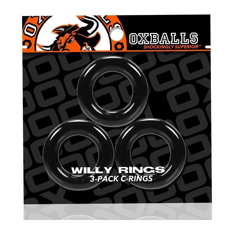 Willy Rings Black - Naughty by Nature Adult Store