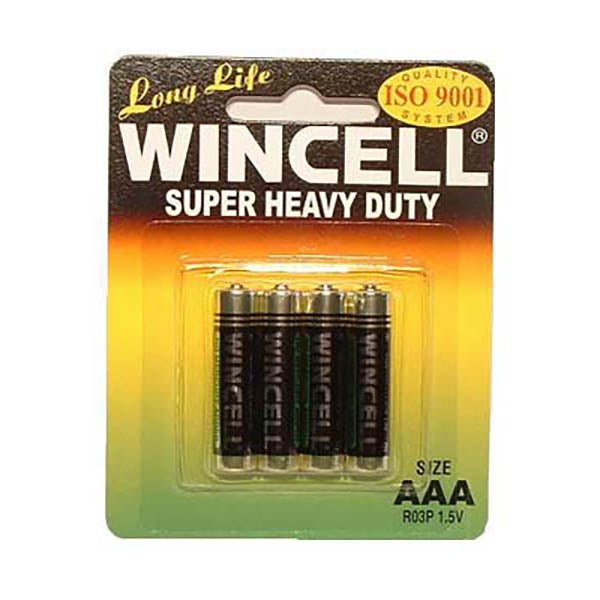 Wincell AAA Super Heavy Duty Batteries - AAA 4 Pack - BATTERIES