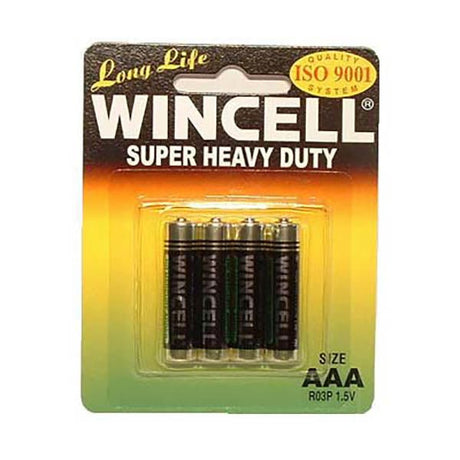 Wincell AAA Super Heavy Duty Batteries - AAA 4 Pack - BATTERIES