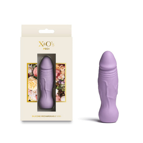 X and O's Peck Lavender 9.9 cm USB Rechargeable Bullet Vibrator - BULLETS & EGGS
