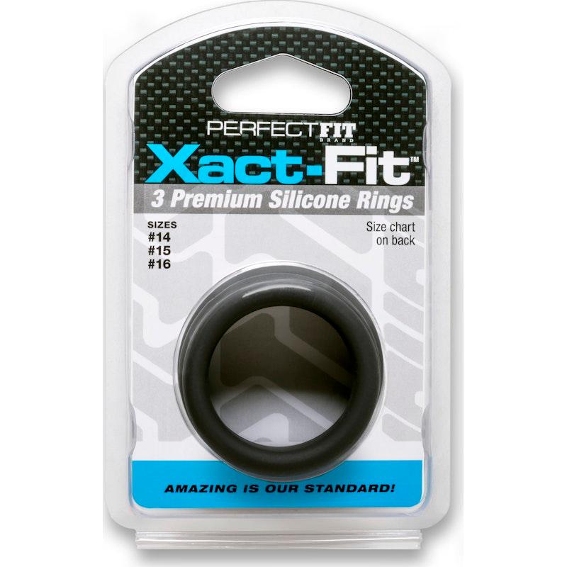 Xact-Fit Silicone Rings Medium 3 Ring Kit - Naughty by Nature Adult Store