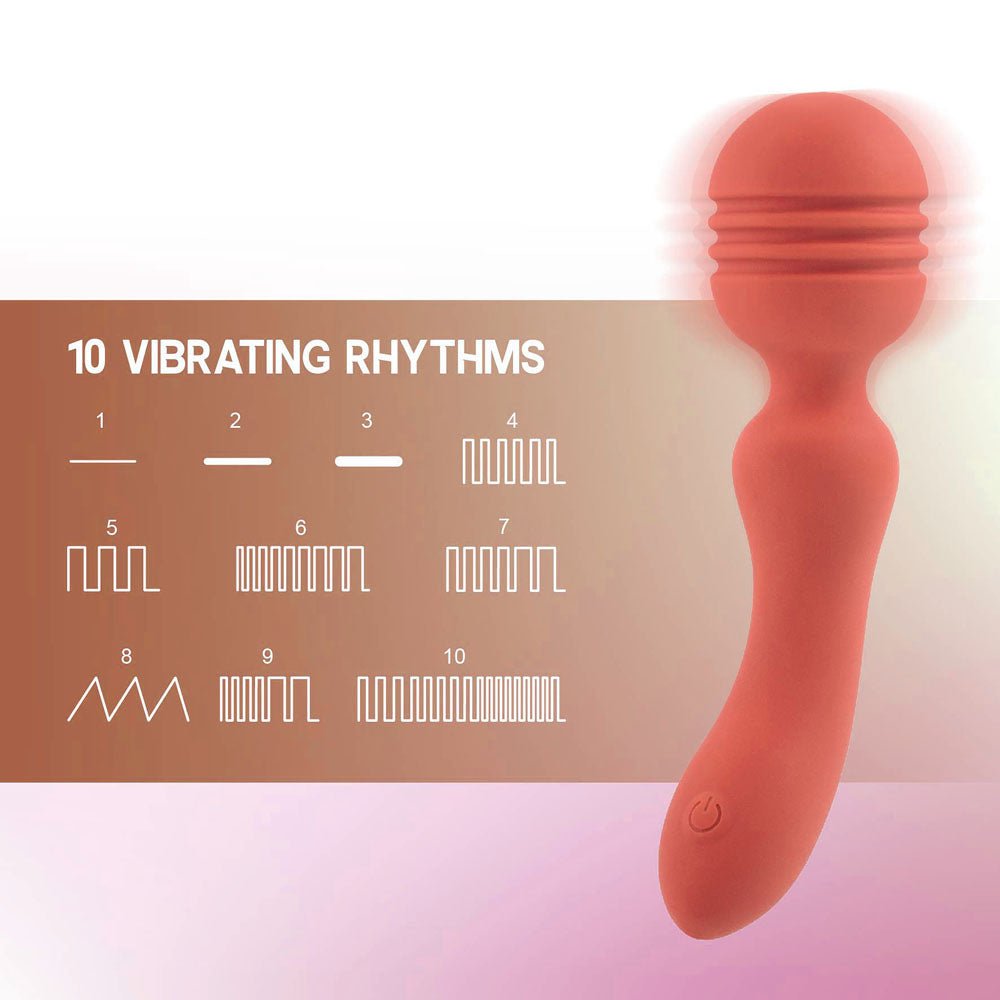 Xciter - Orange USB Rechargeable Massage Wand - VIBRATORS