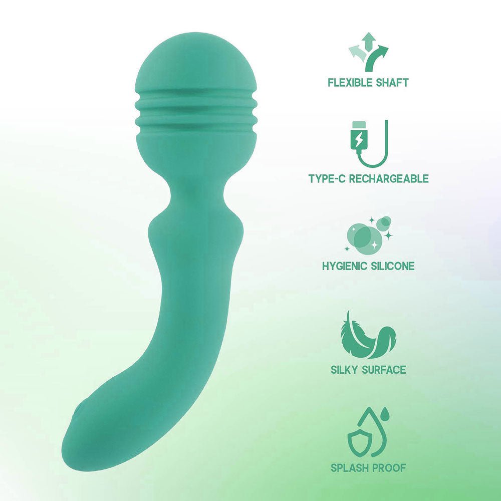 Xciter - Teal USB Rechargeable Massage Wand - VIBRATORS