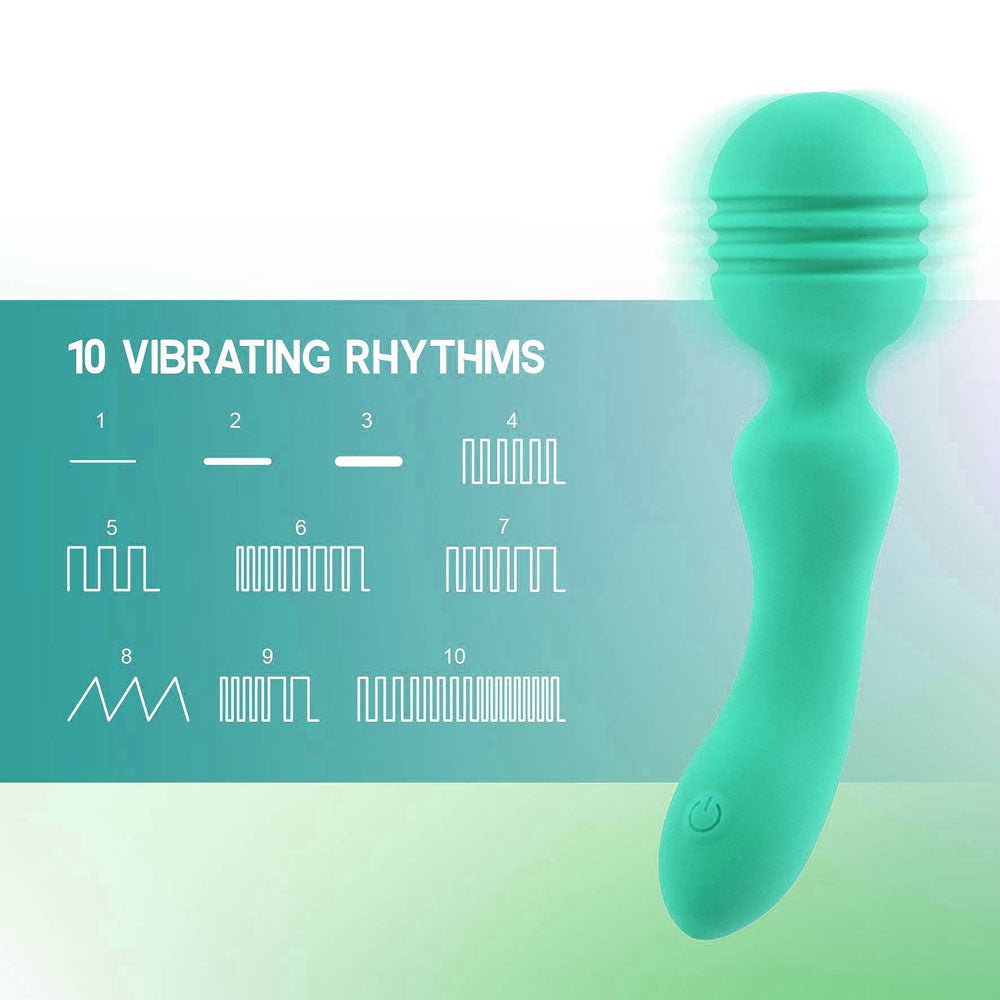Xciter - Teal USB Rechargeable Massage Wand - VIBRATORS