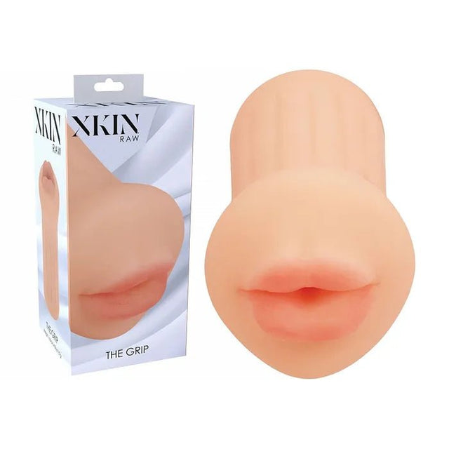 XKIN Raw The Grip Flesh Mouth Stroker – Realistic TPE Masturbator 12cm - MASTURBATORS