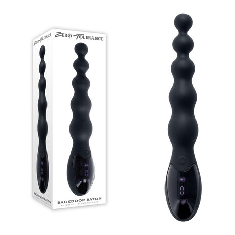 Zero Tolerance BACKDOOR BATON - Black 24 cm USB Rechargeable Vibrating Anal Beads - Anal Toys
