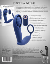 Zero Tolerance EXTRA MILE - Blue USB Rechargeable Vibrating Prostate Massager - Anal Toys